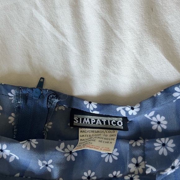 Vintage Periwinkle Floral Miniskirt - Picture 2 of 5